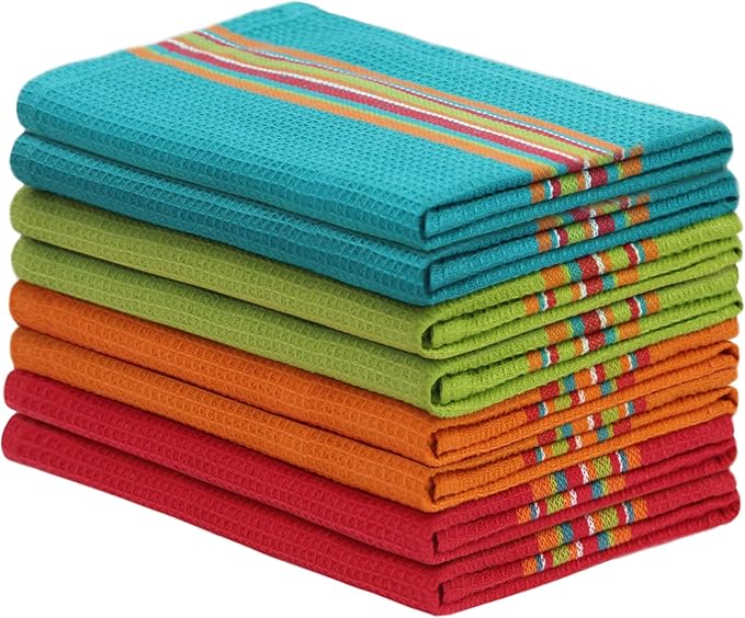 COTTON CRAFT Salsa Stripe Kitchen Towel by COTTONCRAFT