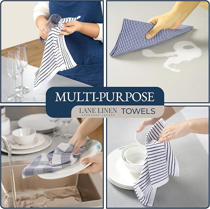 LANE LINEN Flour Sack Dish Towels Set - Image 4