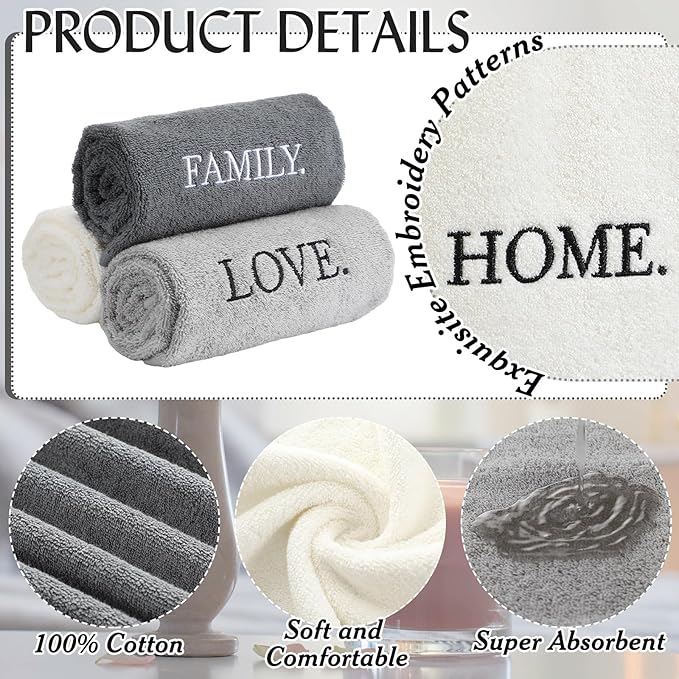 3 Pcs Farmhouse Decorative Hand Towels - Image 3