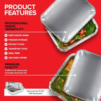 Stock Your Home 9x13 Disposable Baking Pan Covers Heavy-Duty Aluminum Cake Pans - Image 3