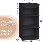 Simple Houseware 3-Shelf Hanging Closet Organizer, Fabric Storage Shelves - Image 2