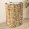 Boho Trash Can with Lid for Bathroom, 2.6 Gallon Small Rattan Garbage Can with by Trongee