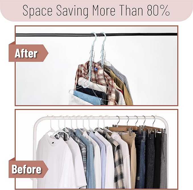 Mr. Pen- Space Saving Hangers for Clothes, Pastel Colors, Plastic Multi Clothes - Image 6