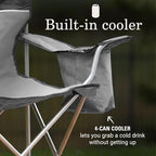 Coleman Portable Camping Chair with 4-Can Cooler, Cushioned Seat & Back with Side Pockets & Cup Holder, Carry Bag Included, Great for Camping, Tailgating, Firepits, Patio, & More - Image 3