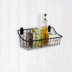Spectrum Small Wire Wall Basket Matte Black Mounted Rustic Wall Bin, Vintage - Image 3