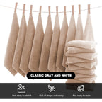 MOONQUEEN Microfiber Facial Cloths Fast Drying Washcloth 12 Pack - Image 3