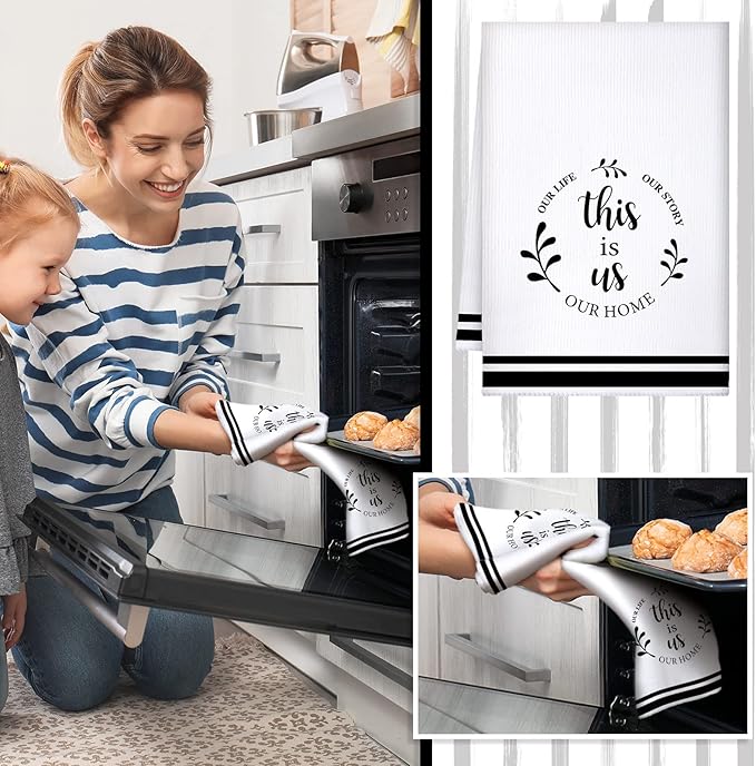 Geyoga 6 Pcs Spring Floral Kitchen Towels Flamingo Dish Hand Towels Sunflower - Image 4