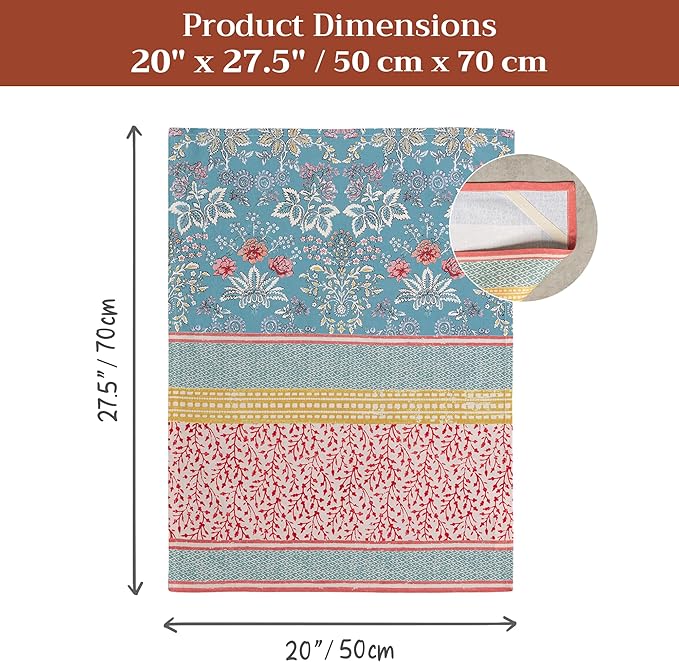 Maison d' Hermine Kitchen Towels Set of 3 100% Cotton 27.50" x 20" Reusable - Image 7