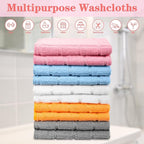 HOMERHYME Microfiber Washcloths, 50 Pack Wash Cloths Face Towel, Soft Lint Free - Image 6