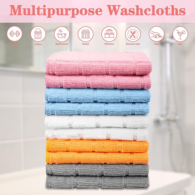 HOMERHYME Microfiber Washcloths, 50 Pack Wash Cloths Face Towel, Soft Lint Free - Image 6