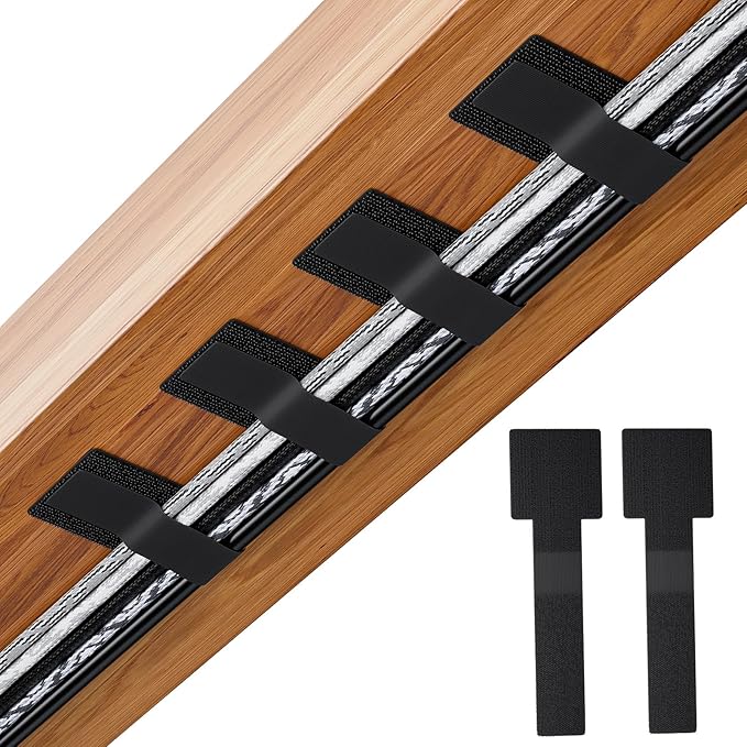 Adhesive Wire Management, Adjustable Cable Straps, Sticky-Back Cord Organizer by gliship