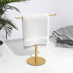 Gold Hand Towel Stand, T-Shape Hand Towel Holder - Image 6