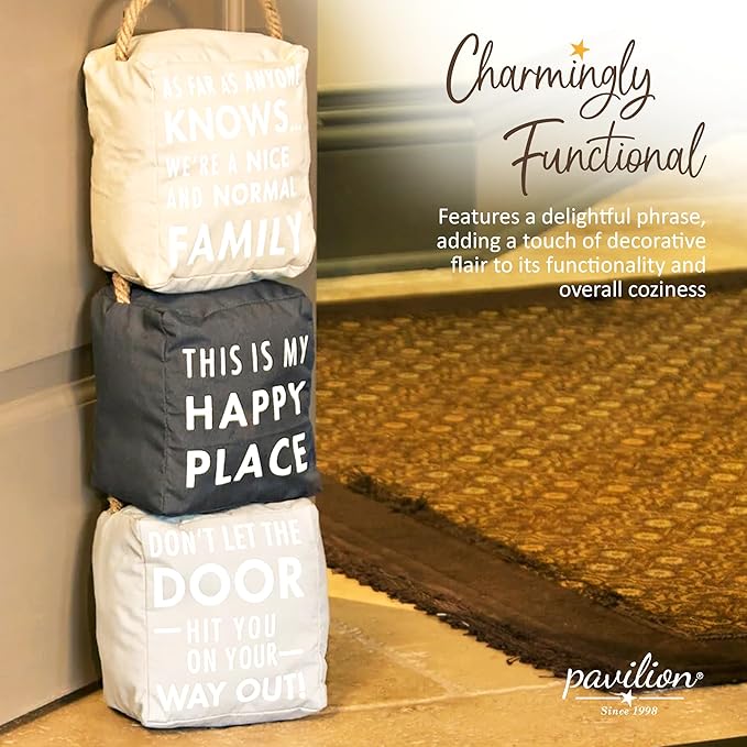 Pavilion "This Is My Happy Place" Canvas Door Stopper - Image 4