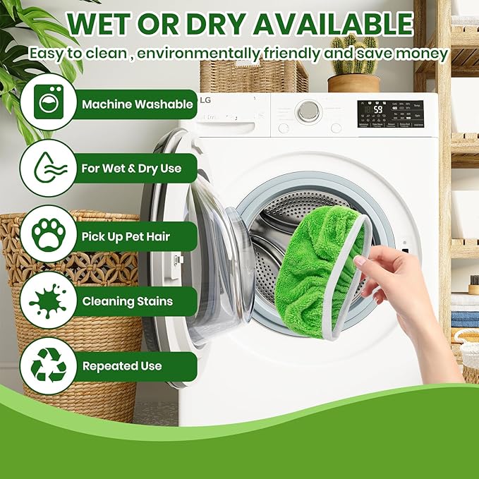 6 Pack Reusable Microfiber Mop Pads - Image 6