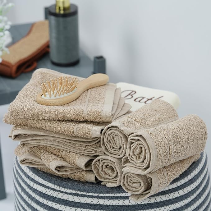 Tens Towels Pack of 12 Washcloths, 12 x 12 Inches, Lighter Weight, Quick to Dry - Image 6