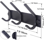WEBI Coat Rack Wall Mounted, 3 Coat Hooks - Image 2