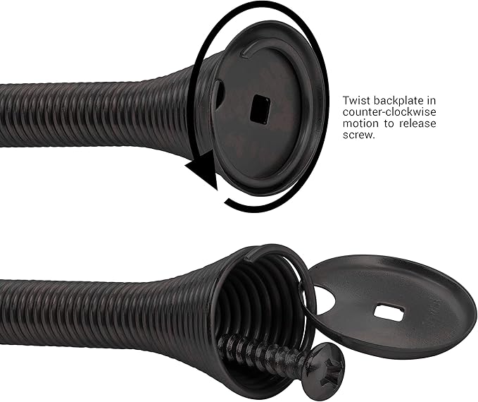 2 Pack Rok Hardware 3" Flexi Spring Heavy Duty Door Stop Oil-Rubbed Bronze - Image 5
