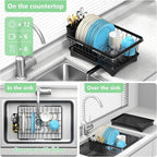LEMIKKLE Roll Up Dish Drying Rack, Over The Sink Dish Drainer Rack, Foldable - Image 3