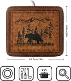Forest Bear Dish Drying Mat 16x18 Inch Rustic Cabin Washable Microfiber - Image 2