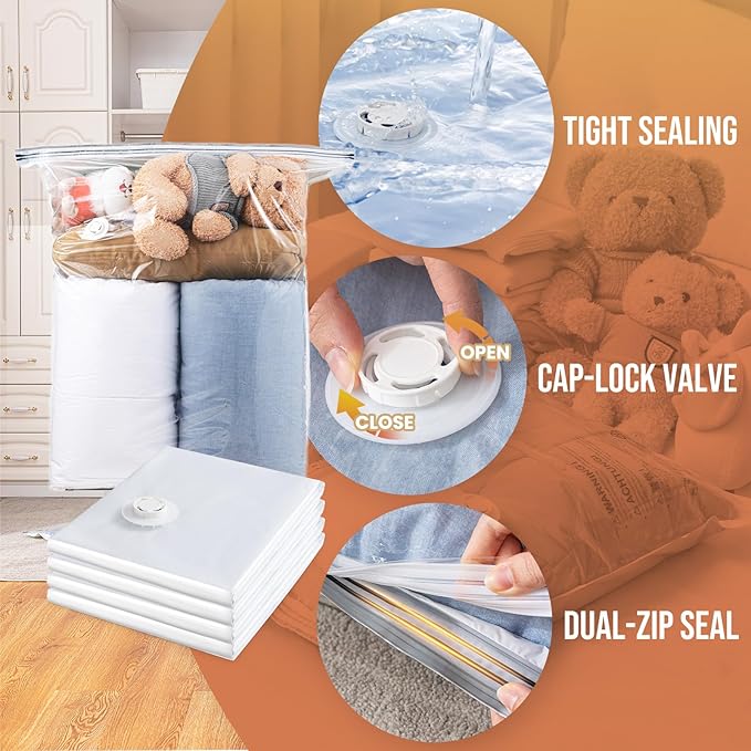 TAILI 12 Pack Vacuum Storage Bags, Jumbo Vacuum Seal Bags - Image 5