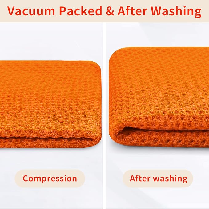 Homaxy 100% Cotton Waffle Weave Kitchen Dish Towels, Ultra Soft Absorbent Quick - Image 7
