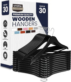 Utopia Home Premium Wooden Hangers 30 Pack by UTOPIAHOME