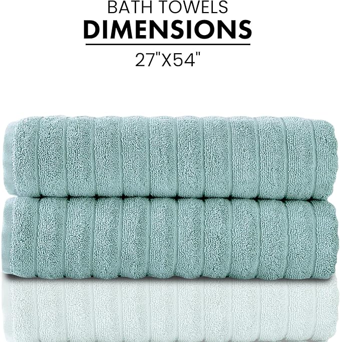 Classic Turkish Towels CTT Premium 2 Pack Bath Towels Set, Made - Image 7