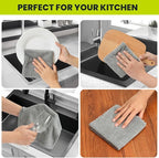 12 Pack Cleaning Cloth, Ultra Soft Absorbent Quick Drying Microfiber Cleaning - Image 4
