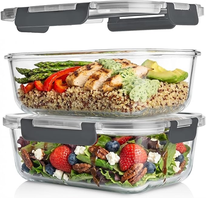 Razab 4 Pcs 1860ml / 63 Oz Large Glass Food Storage Containers - Image 9