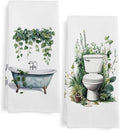 Sage Green Eucalyptus Hand Towels by Unknown