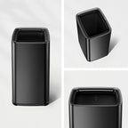 EKO Laguna 2.6 Gallon/10L Matte Black Stainless Steel Open Top Trash Can - Image 8