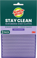 Scotch-Brite® Stay Clean Scrubbing Dish Cloths, Reusable and Long-Lasting Mesh by Scotch-Brite