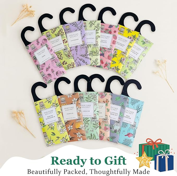 ROSE COTTAGE Large 12 Packs Eucalyptus Peppermint Hanging Closet Air Freshener - Image 5