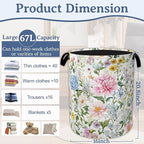 Watercolor Floral Laundry Hamper - Image 2
