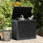 NEWBULIG 31 Gallon Deck Box, Weatherproof Resin Lockable Outdoor Storage for Secure Package Deliveries and Indoor Storage in Garden or Patio, Backyard - Image 2