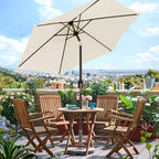 Blissun 7.5 ft Patio Umbrella, Yard Umbrella, Outdoor Market Umbrella with Push Button Tilt Crank (Creamy White) - Image 7
