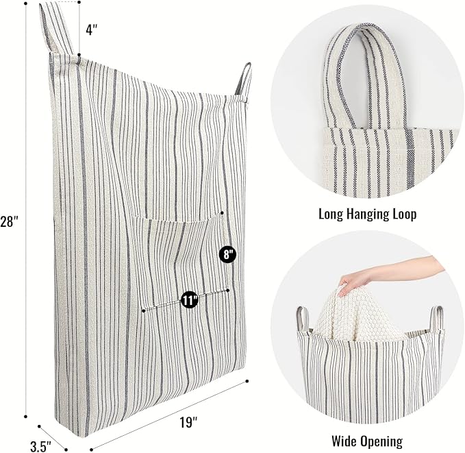 AELS Farmhouse Hanging Laundry Hamper - Image 4