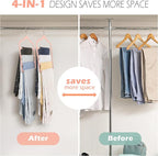 Velvet Pants Clothes Hanger Space Saving Non Slip Pants Shorts Hanger, - Image 2