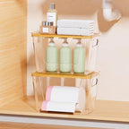 Delamu Acrylic Trash Bag Holder, 2 Pack Stackable Garbage Holder - Image 3