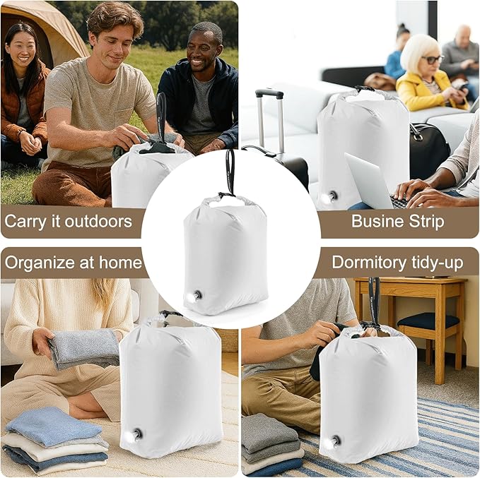 Travel Laundry Bag, Vacuum Compression Dirty Clothes Travel Bag Waterproof Wet - Image 7