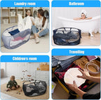 4 Pack Pop-Up Mesh Laundry Basket, Four Colors Pop Up Mesh Hamper, Open - Image 4