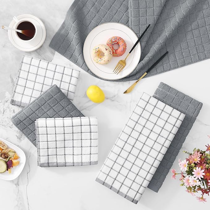 Homaxy Premium Cotton Kitchen Towels 16"x 28", Large Natural Ring Spun 390 GSM - Image 9