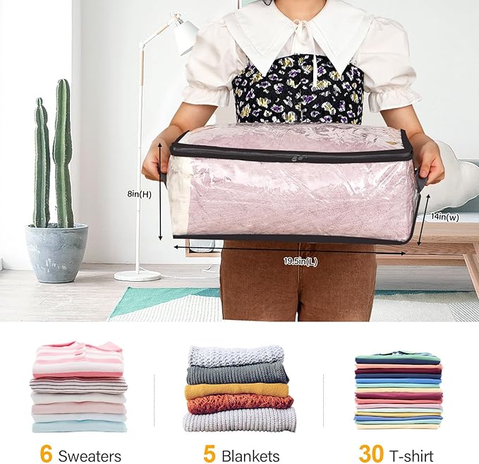 Fixwal 2pcs Small Comforter Storage Bags - Image 2
