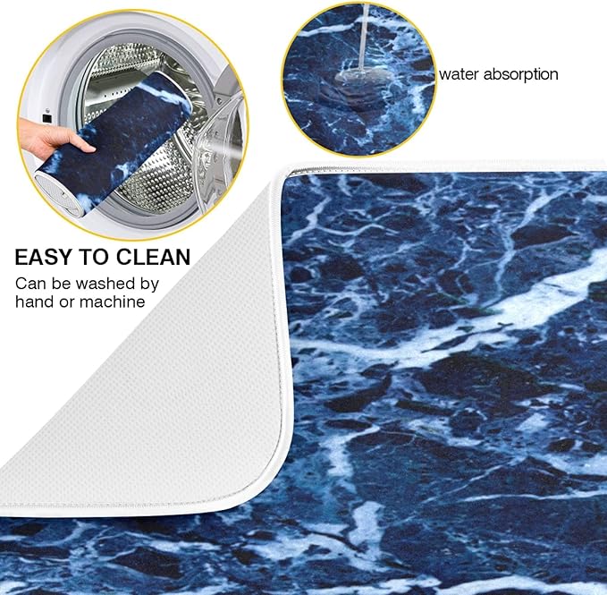 Super Absorbent Dish Drying Mat, Microfiber Fast-Drying Dish Mat, Kitchen Dish - Image 2