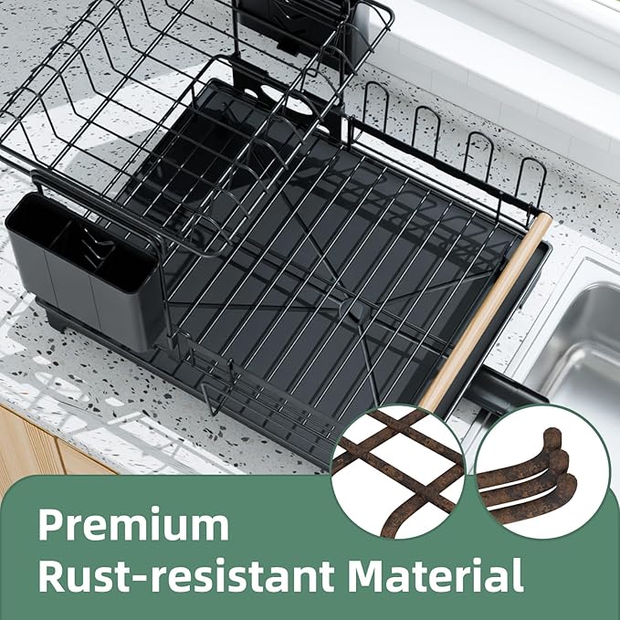 2 Tier Dish Drying Rack, Drying Rack - Image 4