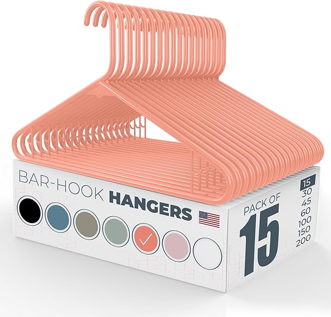 Neaties Plastic Hangers 15 Pack – Made in The USA – 6lb Capacity Standard by NeatiesHangers