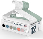 Neaties Heavy Duty Clothes Hangers 12 Pack – Made in The USA – 8lb Capacity by NeatiesHangers