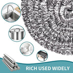 Stainless Steel Scourer Heavy Duty Scrubber Pads Steel Wool Pack of 6 - Image 6