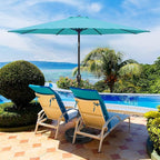 Simple Deluxe 9' Patio Umbrella Outdoor Table Market Yard Umbrella with Push Button Tilt/Crank - Image 6