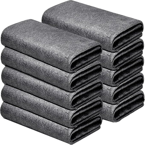 10pcs 9×7 Inches Real Magic Cloth Thickened Magic Cleaning Cloth Microfiber by BOOLUU